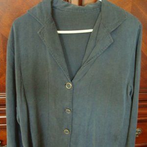 MINT CUSTOM STITCHED 2PC GRAYISH BLUE SKIRT/COAT SET SIZE XL